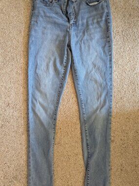 Gap True Skinny Jeans Light Wash Mid Rise Stretch Denim Size 28 Regular